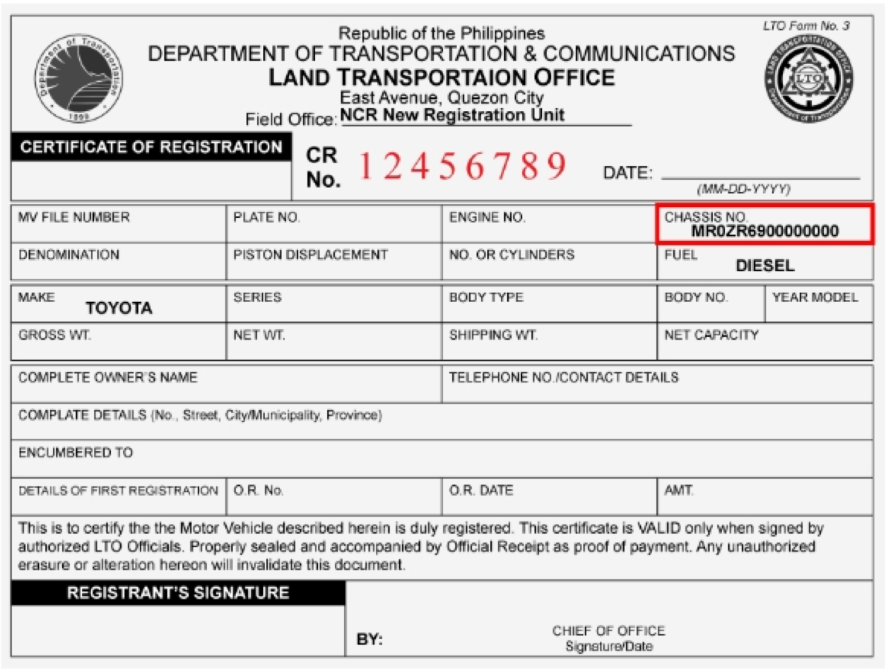 Certificate of Registration